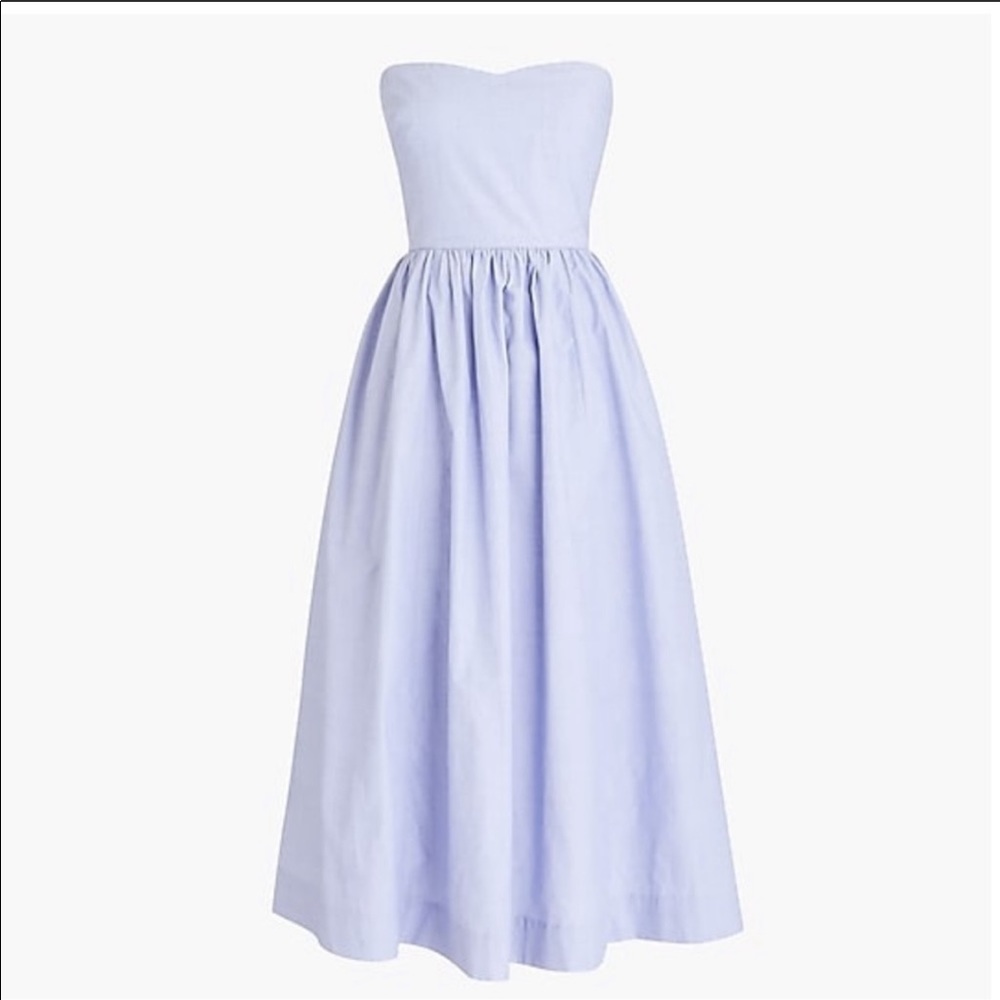 J. Crew strapless cotton Oxford dress